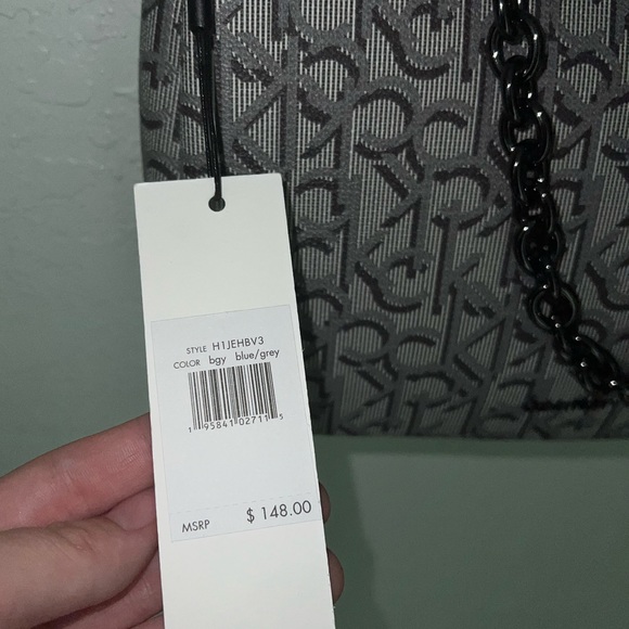 NWT Calvin Klein Blue/Grey Crossbody - Picture 5 of 7